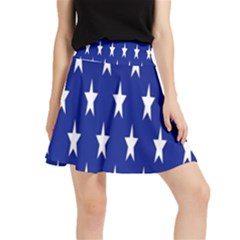 Banner-star Blue Waistband Skirt by nateshop