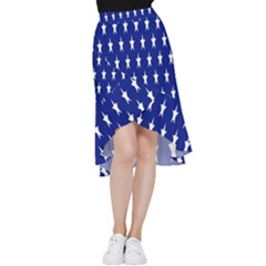 Banner-star Blue Frill Hi Low Chiffon Skirt by nateshop