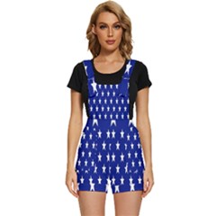 Banner-star Blue Short Overalls by nateshop