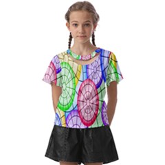 Circles-calor Kids  Front Cut Tee by nateshop