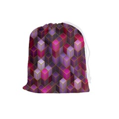 Cube-surface Drawstring Pouch (large) by nateshop