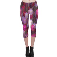 Cube-surface Capri Leggings  by nateshop