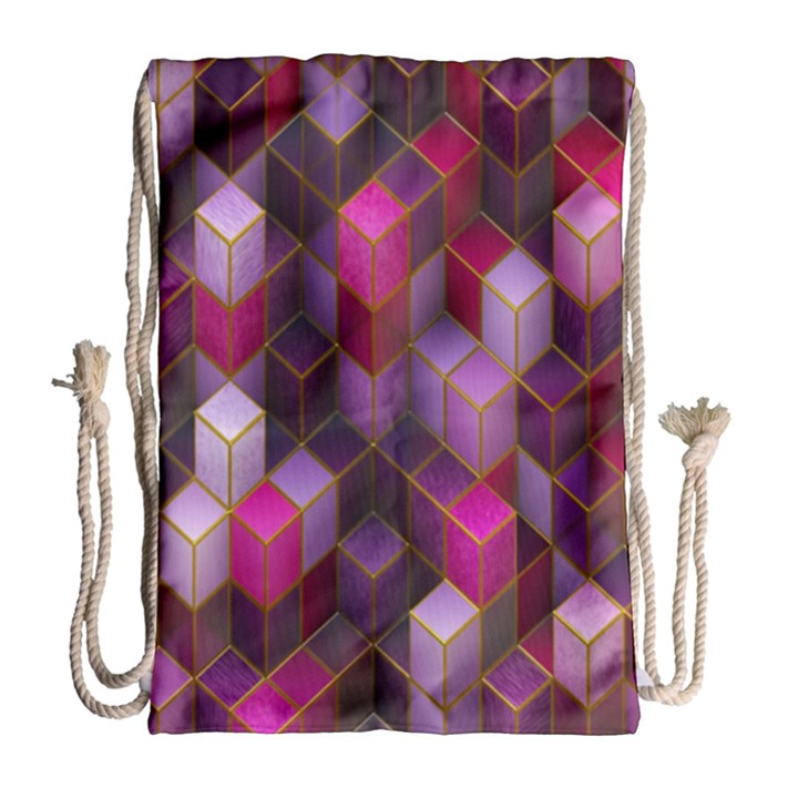 Cube-surface Drawstring Bag (Large)