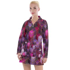 Cube-surface Women s Long Sleeve Casual Dress by nateshop