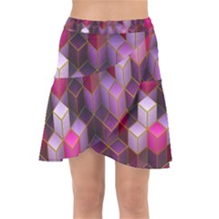 Cube-surface Wrap Front Skirt by nateshop