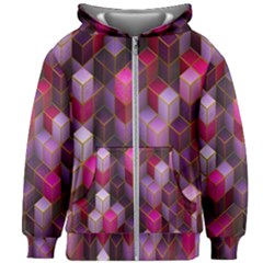 Cube-surface Kids  Zipper Hoodie Without Drawstring by nateshop