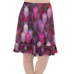 Cube-surface Fishtail Chiffon Skirt by nateshop