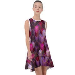 Cube-surface Frill Swing Dress by nateshop