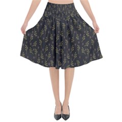 Floral,elegan Flared Midi Skirt by nateshop