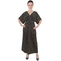 Floral,elegan V-neck Boho Style Maxi Dress by nateshop