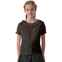 Floral,elegan Kids  Frill Chiffon Blouse