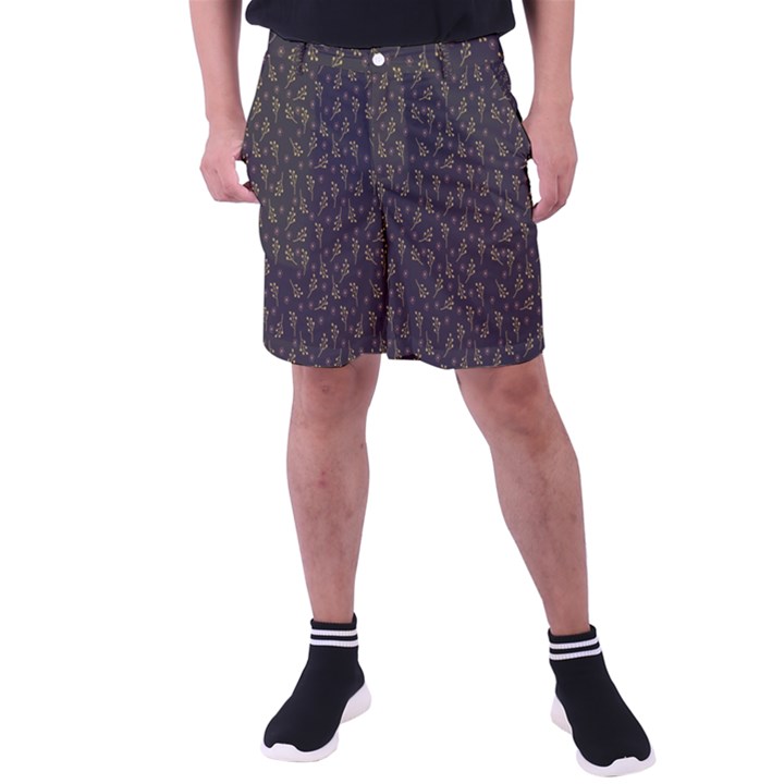 Floral,elegan Men s Pocket Shorts