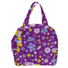 Floral-purple Yellow Boxy Hand Bag by nateshop