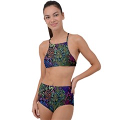 Flowers High Waist Tankini Set by nateshop