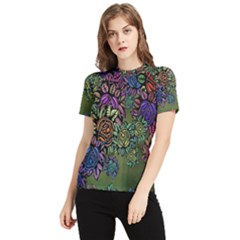 Flowers Women s Short Sleeve Rash Guard by nateshop