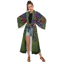 Flowers Maxi Kimono