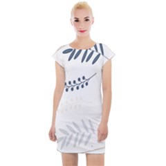 Flower-white Cap Sleeve Bodycon Dress by nateshop