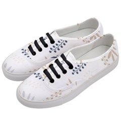 Flower-white Women s Classic Low Top Sneakers by nateshop