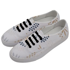 Flower-white Men s Classic Low Top Sneakers by nateshop