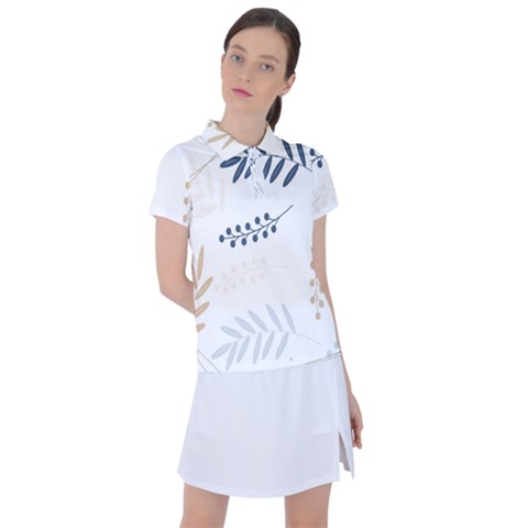 Flower-white Women s Polo Tee by nateshop