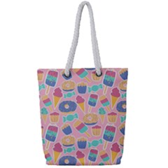 Ice-cream Full Print Rope Handle Tote (small) by nateshop