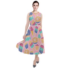 Ice-cream Round Neck Boho Dress by nateshop