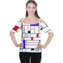 Illustration Geometric Abstract Plates Mosaic Cutout Shoulder Tee View1