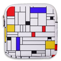 Illustration Geometric Abstract Plates Mosaic Mini Square Pouch by Wegoenart