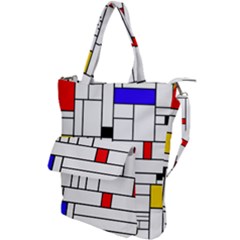 Illustration Geometric Abstract Plates Mosaic Shoulder Tote Bag by Wegoenart