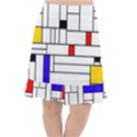 Illustration Geometric Abstract Plates Mosaic Fishtail Chiffon Skirt View1