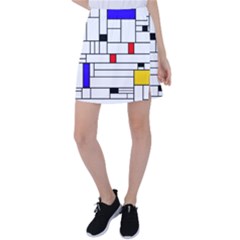 Illustration Geometric Abstract Plates Mosaic Tennis Skirt by Wegoenart