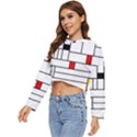 Illustration Geometric Abstract Plates Mosaic Women s Lightweight Cropped Hoodie View2