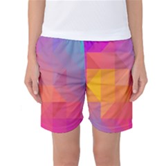 Illustration Geometric Pattern Design Graphic Women s Basketball Shorts by Wegoenart