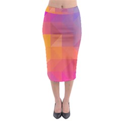 Illustration Geometric Pattern Design Graphic Midi Pencil Skirt by Wegoenart