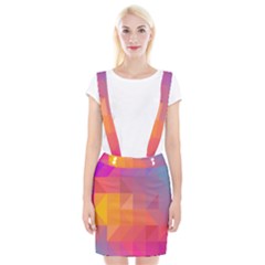 Illustration Geometric Pattern Design Graphic Braces Suspender Skirt by Wegoenart