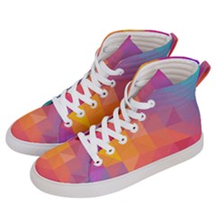 Illustration Geometric Pattern Design Graphic Women s Hi-top Skate Sneakers by Wegoenart