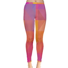 Illustration Geometric Pattern Design Graphic Inside Out Leggings by Wegoenart