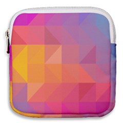 Illustration Geometric Pattern Design Graphic Mini Square Pouch by Wegoenart