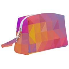 Illustration Geometric Pattern Design Graphic Wristlet Pouch Bag (large)