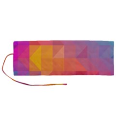 Illustration Geometric Pattern Design Graphic Roll Up Canvas Pencil Holder (m) by Wegoenart