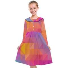 Illustration Geometric Pattern Design Graphic Kids  Midi Sailor Dress by Wegoenart