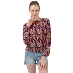 Illustration Banded Bottom Chiffon Top by nateshop