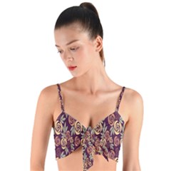 Illustration Woven Tie Front Bralet by nateshop