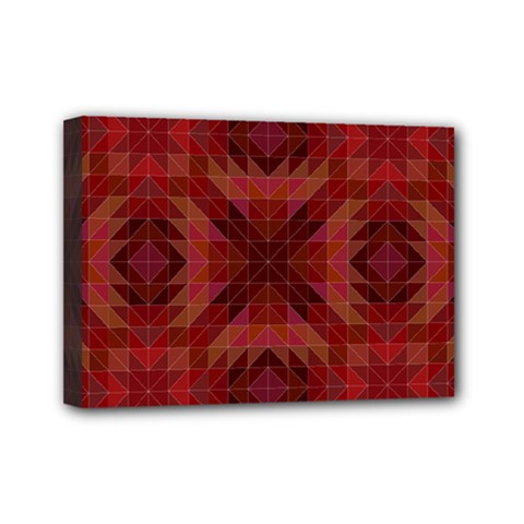 Maroon Mini Canvas 7  X 5  (stretched) by nateshop