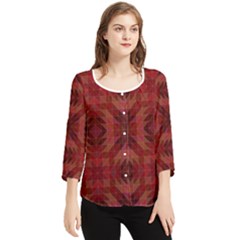 Maroon Chiffon Quarter Sleeve Blouse by nateshop