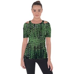 Matrix Shoulder Cut Out Short Sleeve Top by nateshop