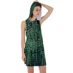 Matrix Racer Back Hoodie Dress by nateshop