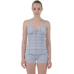 Mesh Tie Front Two Piece Tankini by nateshop