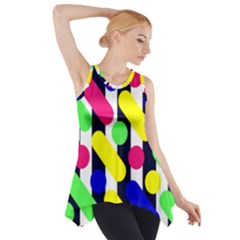 Illustration Geometric Form Circle Line Pattern Side Drop Tank Tunic by Wegoenart