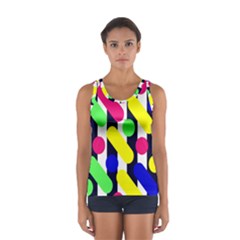 Illustration Geometric Form Circle Line Pattern Sport Tank Top  by Wegoenart